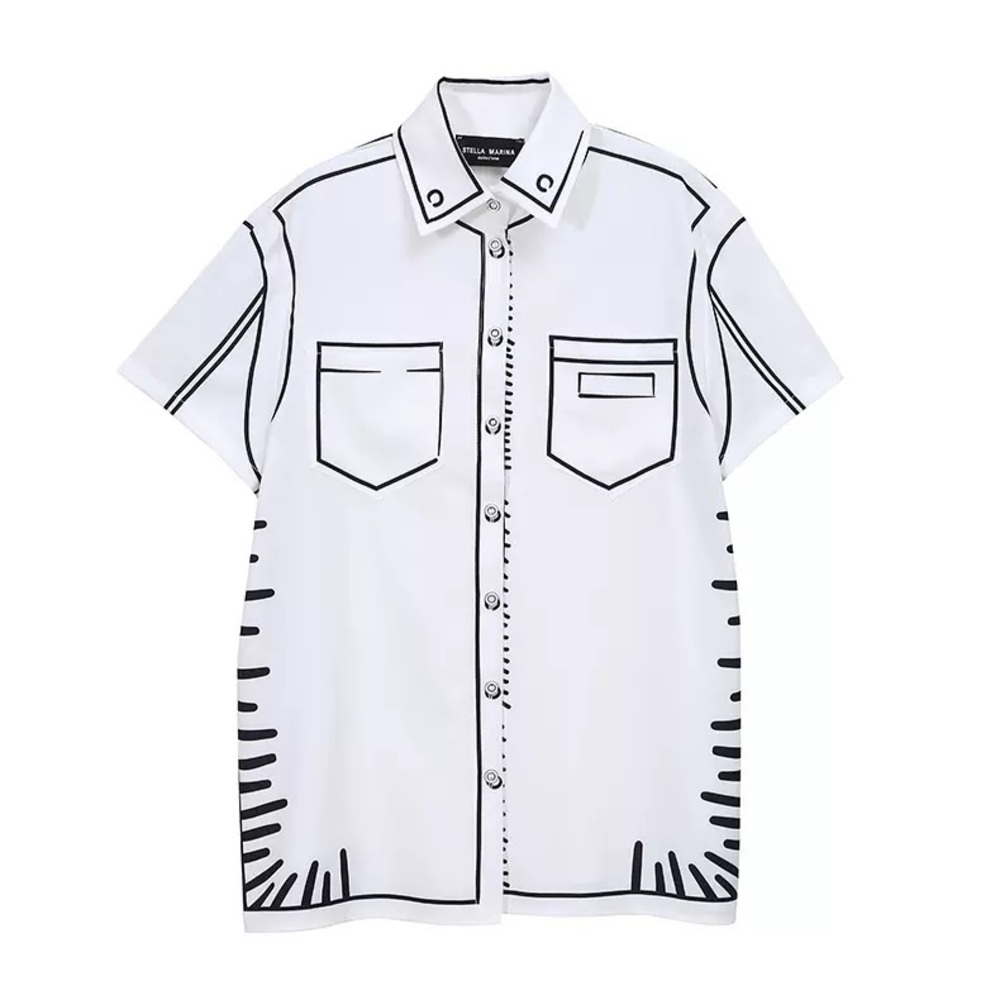 Black & White Button-Up